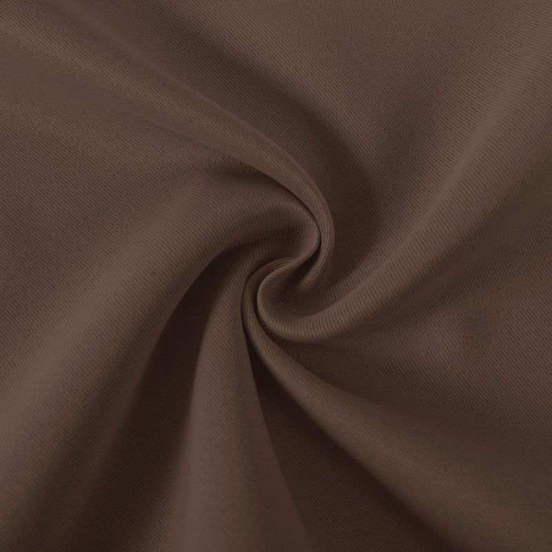 DWCN Blackout Valance for Windows Rod Pocket Window Valance Curtains 52 x 18 inch Long for Bedroom Living Room, 1 Brown Panel - Image 4